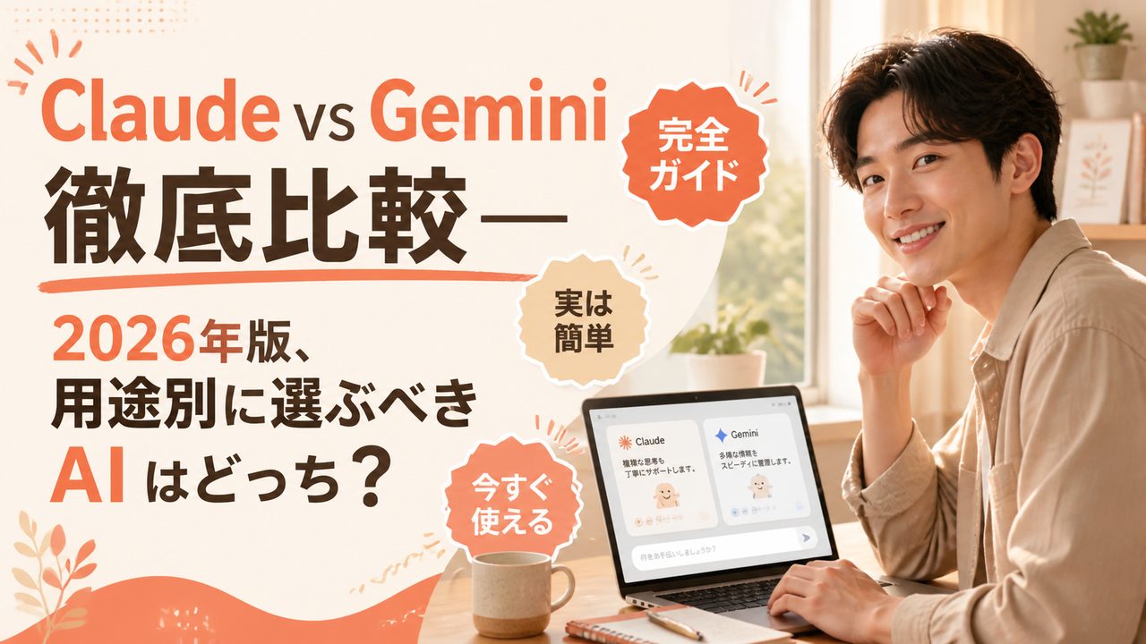 Claude vs Gemini 比較｜2026 年用途別の選び方を解説