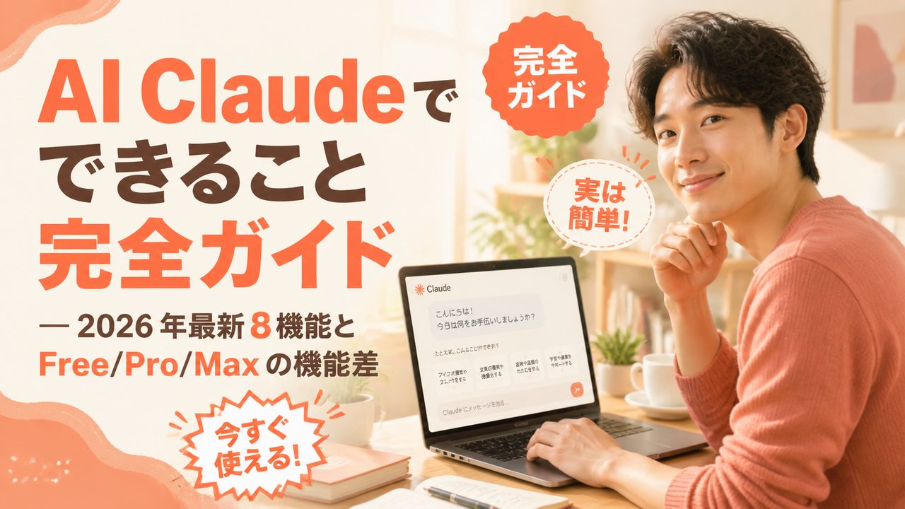 AI Claude でできること｜2026 年 8 機能と料金プラン