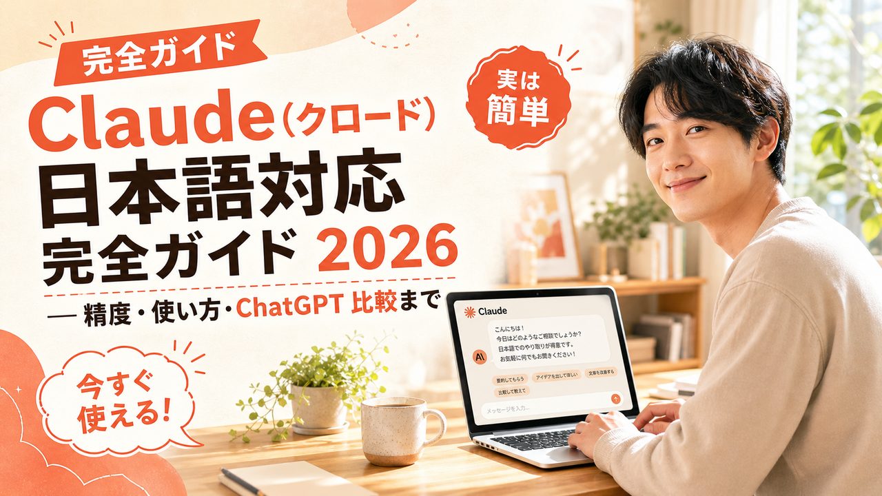 Claude 日本語対応 2026｜精度・使い方・ChatGPT 比較