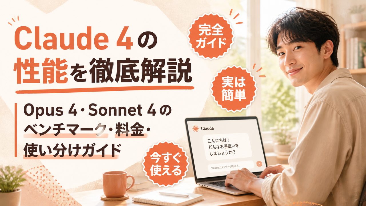 Claude 4 性能比較｜Opus 4・Sonnet 4 のベンチマークと料金