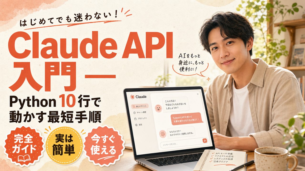 Claude API 入門｜Python 10 行で動かす最短手順と料金