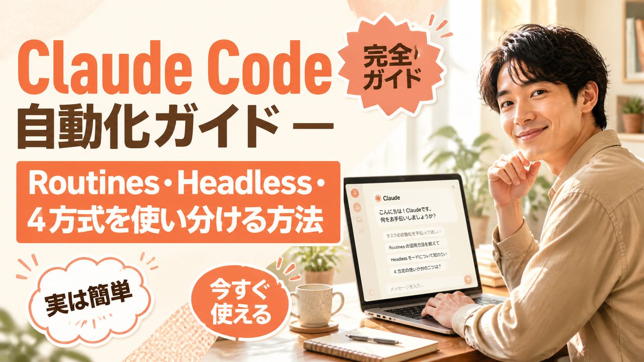 Claude Code 自動化ガイド｜Routines・Headless の使い方