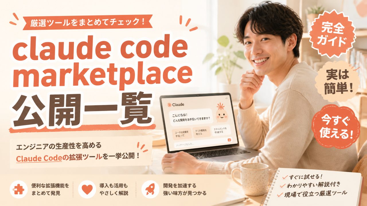 Claude Code Marketplace 公開一覧｜厳選プラグインの使い方