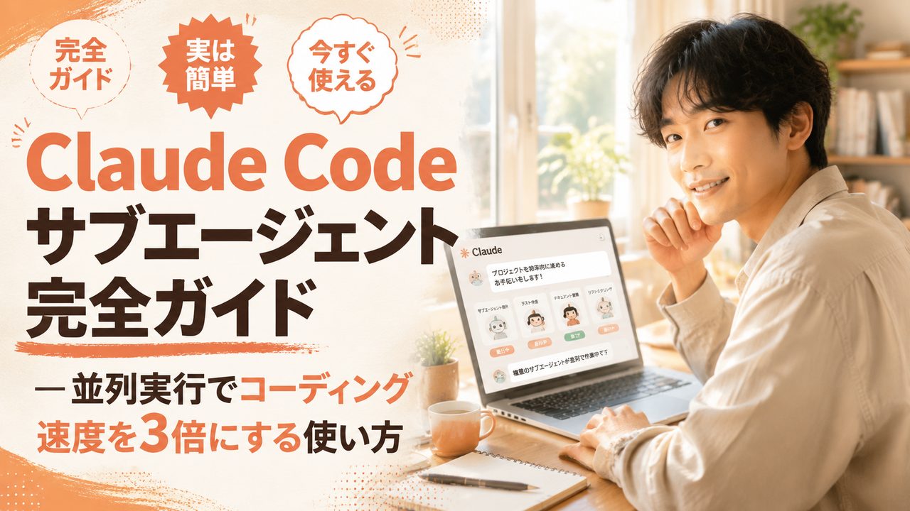 Claude Code サブエージェント｜並列実行で速度を 3 倍にする