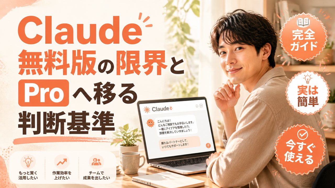 Claude 無料版の限界｜Pro へ移る損益分岐の判断基準を解説