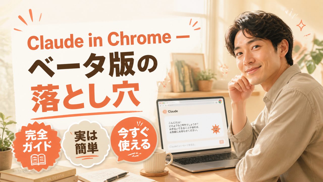 Claude in Chrome の使い方｜ベータ版の制限と回避策を解説