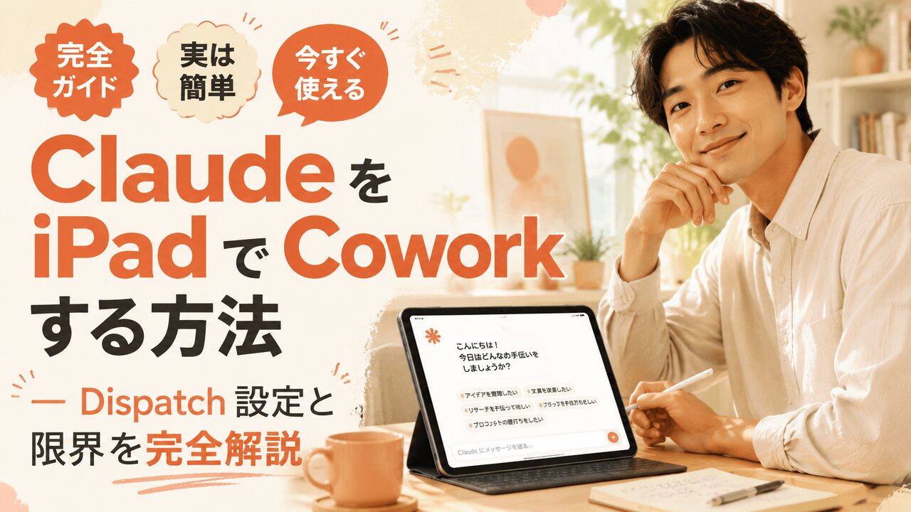 Claude を iPad で Cowork｜Dispatch 設定と限界の対策