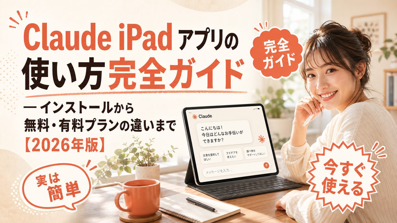 Claude iPad アプリの使い方｜無料・有料プランの違いを解説