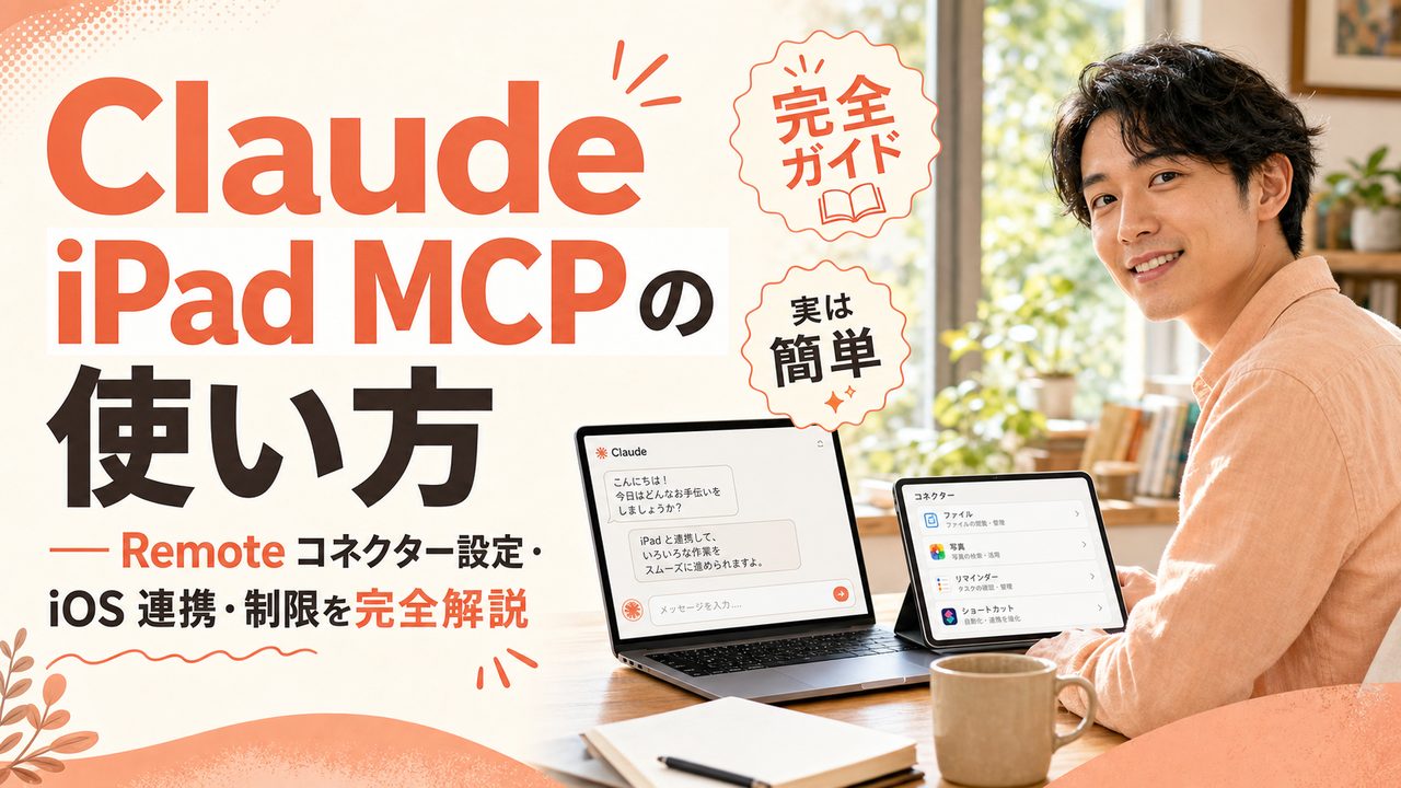 Claude iPad MCP の使い方｜Remote コネクター設定と制限