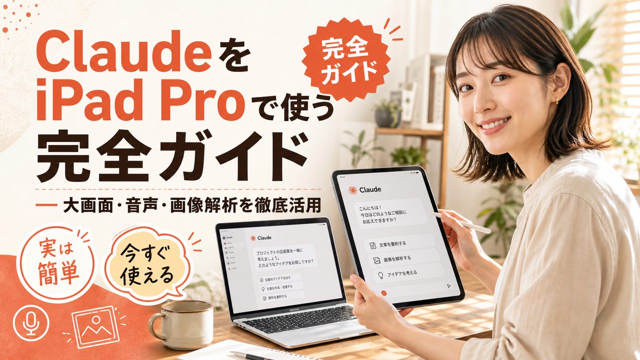 Claude を iPad Pro で使う｜大画面・音声・画像解析を解説