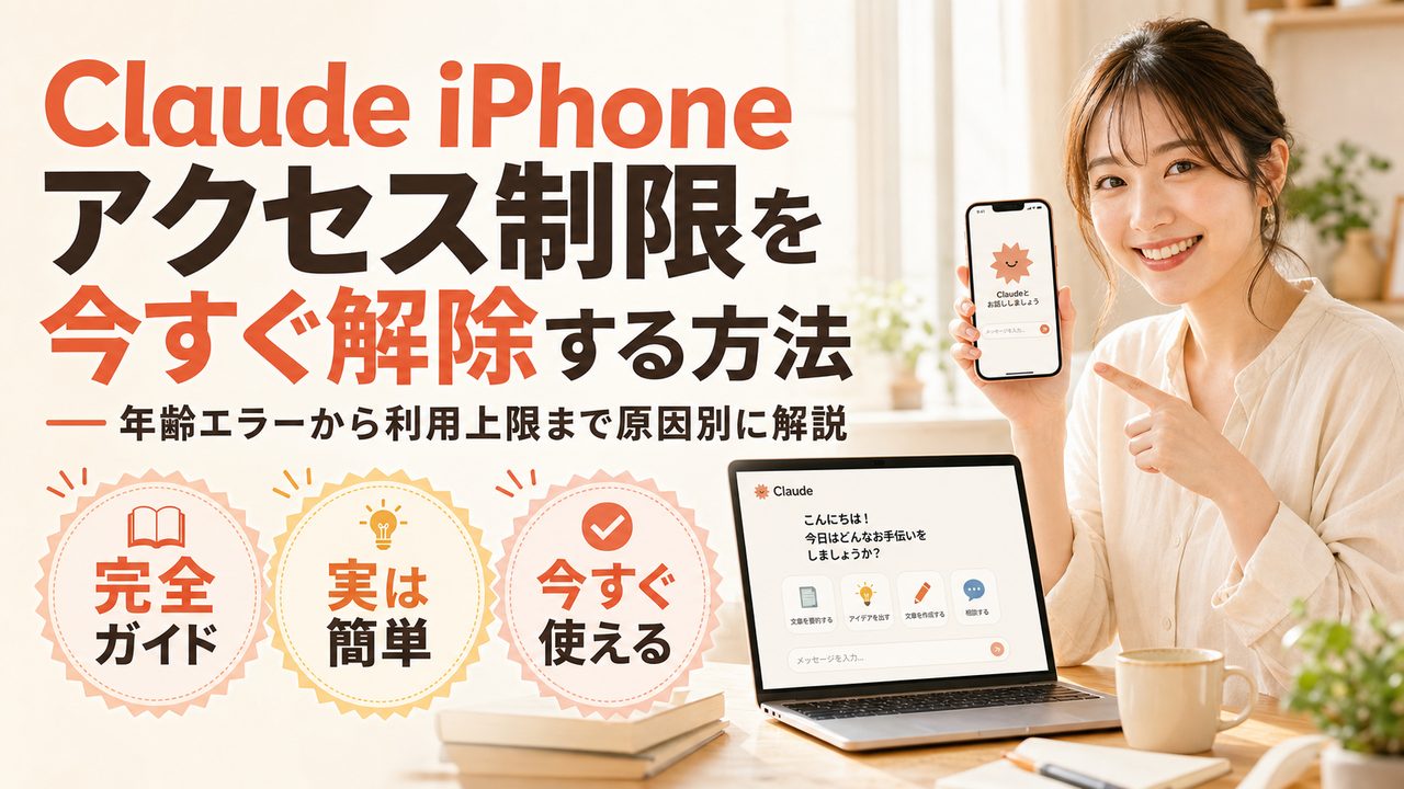 Claude iPhone アクセス制限を解除する方法｜原因別の対処