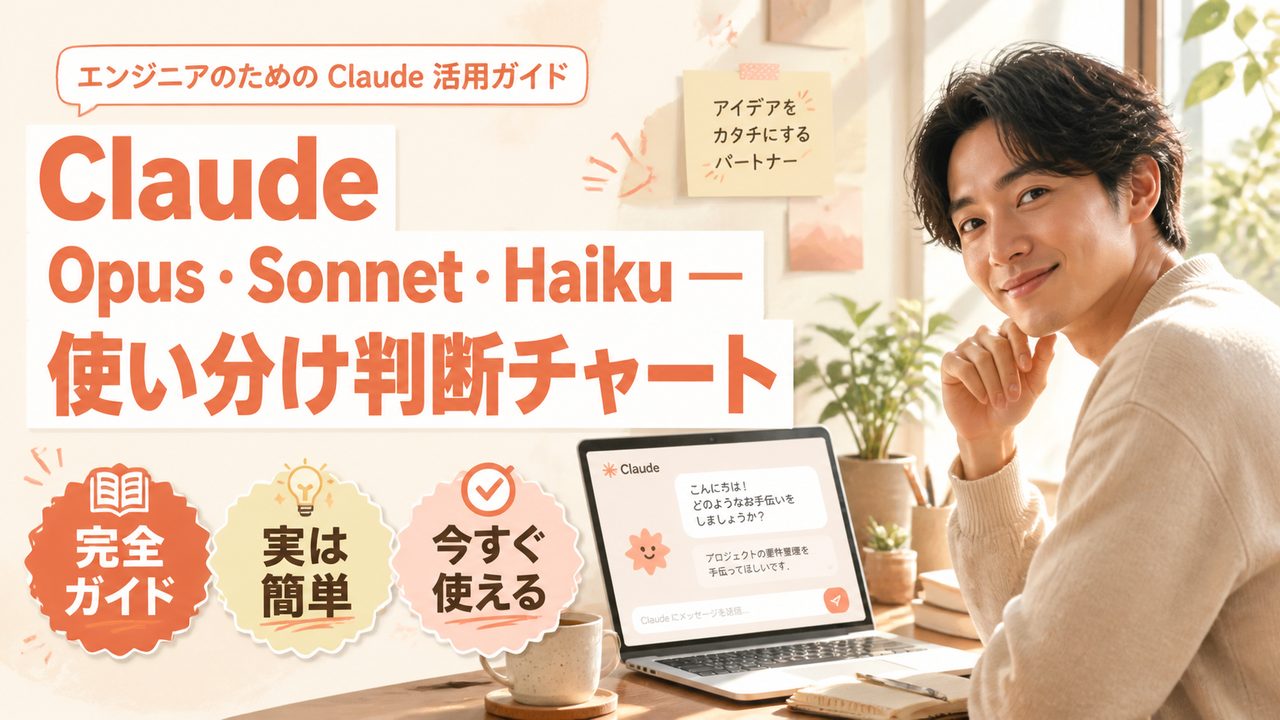 Claude Opus・Sonnet・Haiku の違い｜使い分け判断チャート