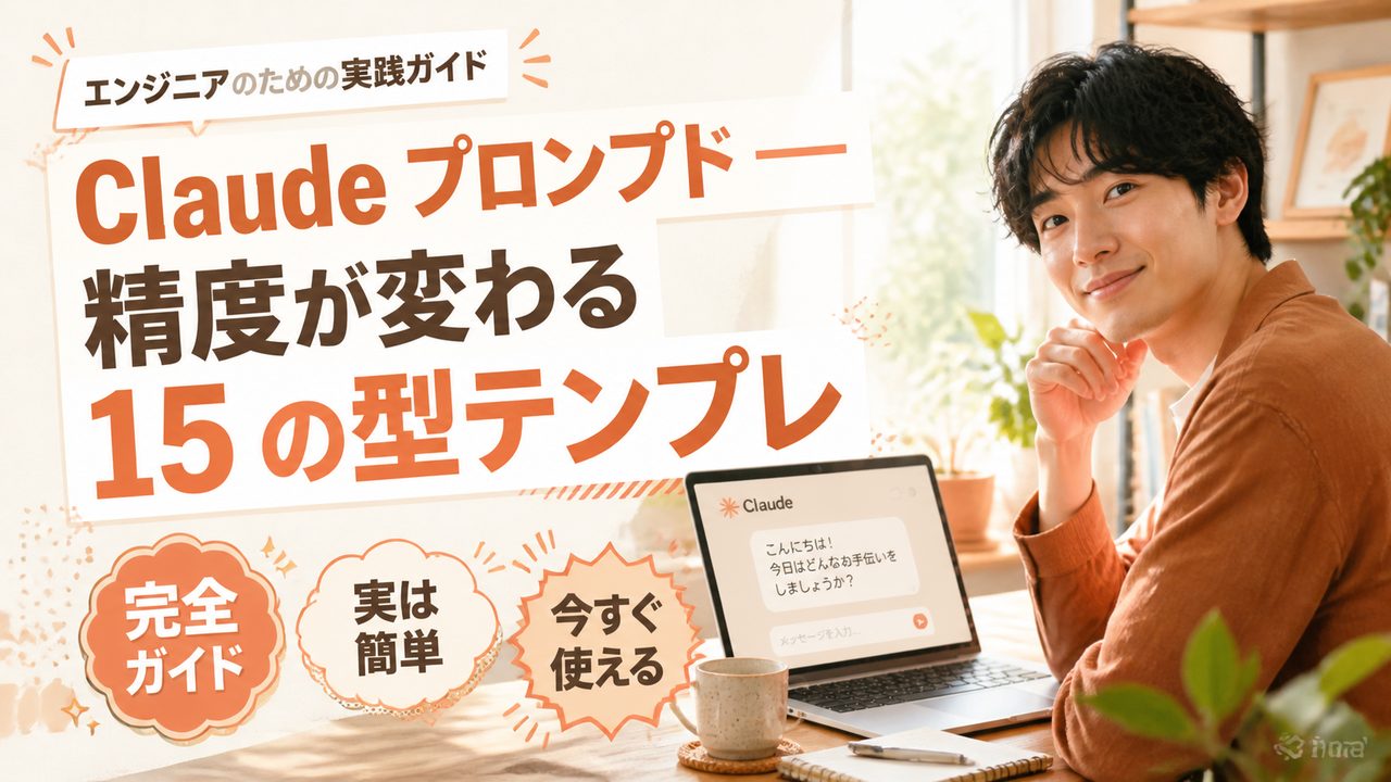 Claude プロンプト入門｜精度が変わる 15 の型テンプレ