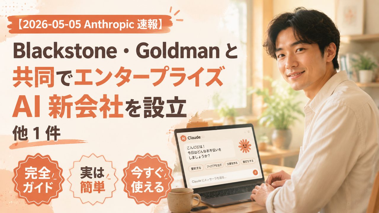 Anthropic 速報｜Blackstone とエンタープライズ AI 設立