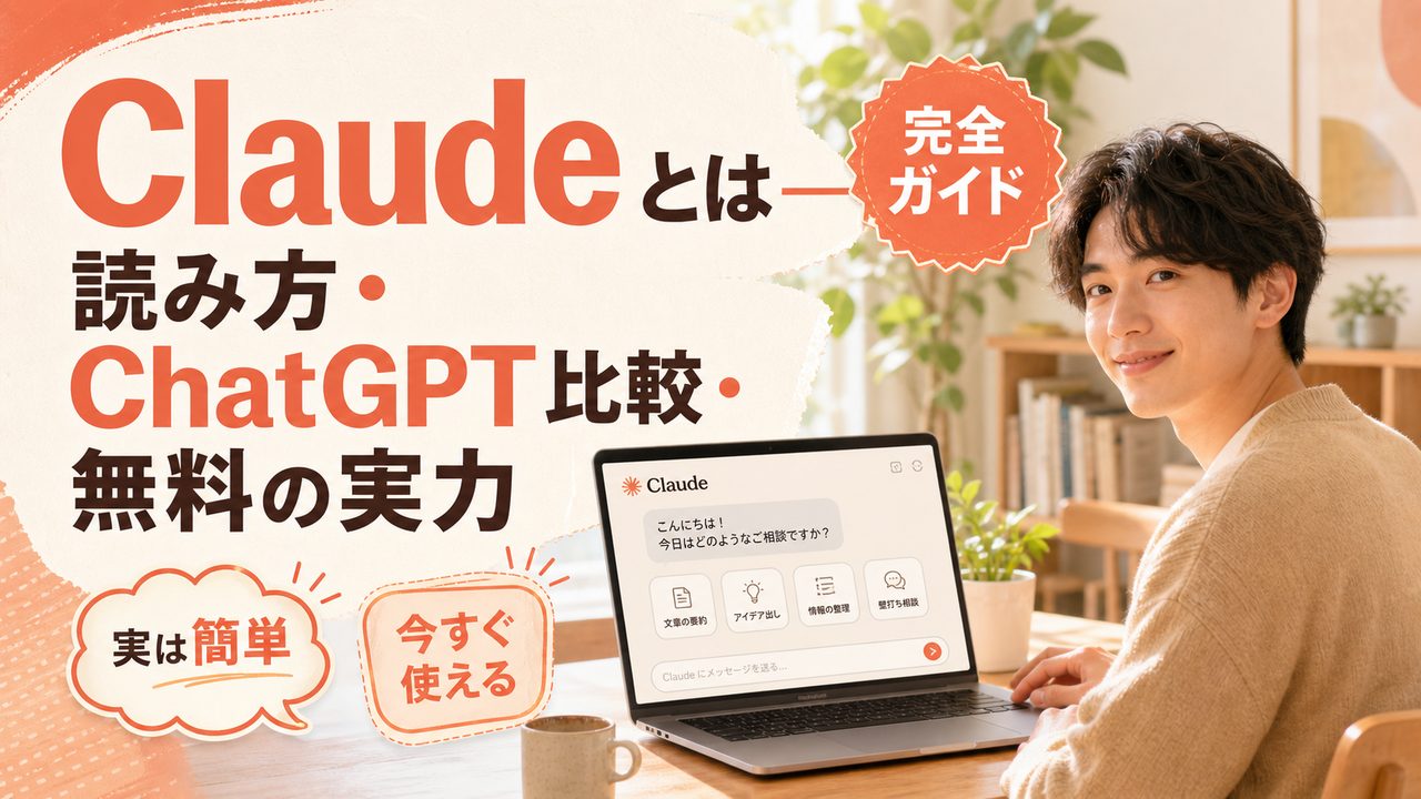 Claude とは｜読み方・ChatGPT 比較・無料の実力を解説